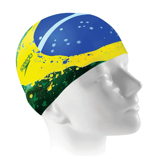 Touca de Natação Speedo Brasil Flat Cap