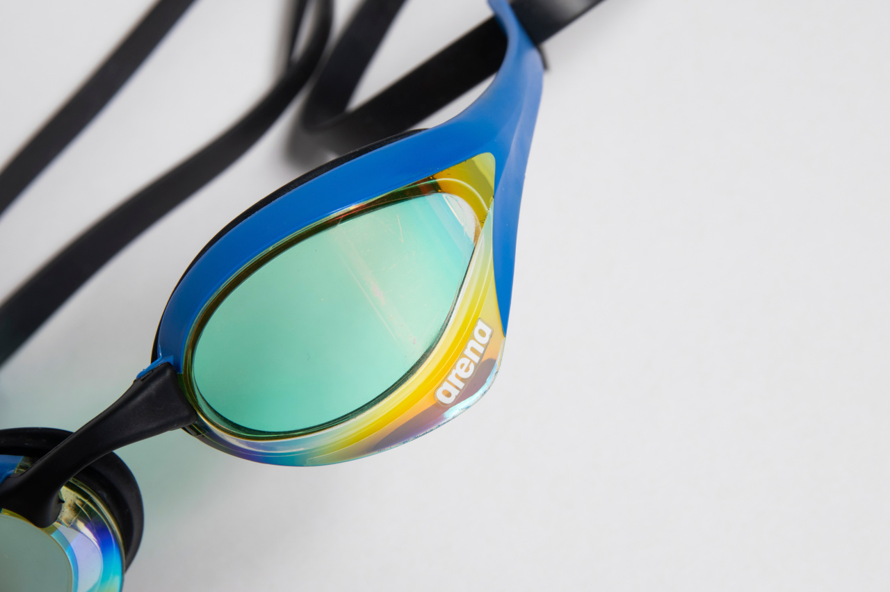 Óculos Natação Arena Cobra Swipe Azul Branco Proteção UV