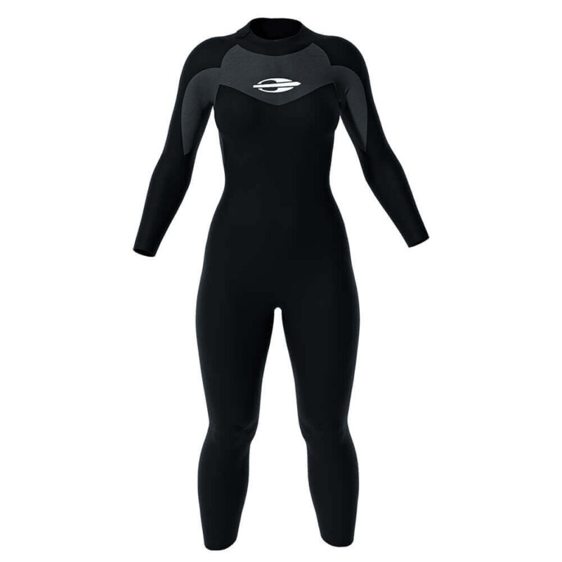 Neoprene Feminino Mormaii Long John Manga Longa Backzip 3-2mm Triathlon Natação